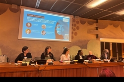 Panel briefing the CEDAW Committee - Amy Bergquist is far right and Sunny Jacobs is 2nd from right Panel briefing the CEDAW Committee - Amy Bergquist is far right and Sunny Jacobs is 2nd from right